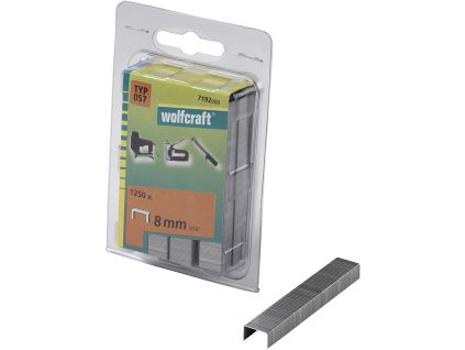 Wolfcraft Široké sponky do sponkovačky výška 8 mm 1250 ks 7192000