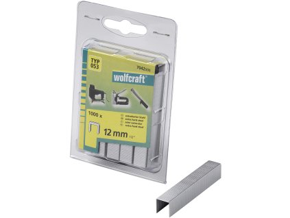 Wolfcraft Široké sponky do sponkovačky výška 12 mm 1000 ks 7042000