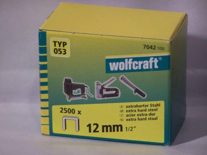 Wolfcraft Široké sponky do sponkovačky výška 12 mm 2500 ks 7042100