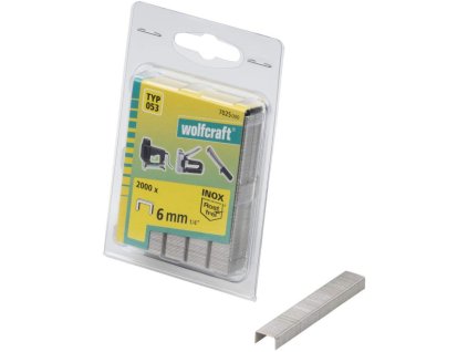 Wolfcraft Široké sponky do sponkovačky výška 6 mm 2000 ks 7025000