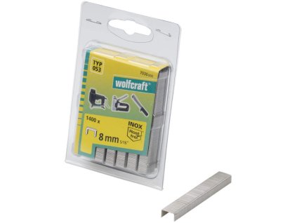 Wolfcraft Široké sponky do sponkovačky výška 8 mm 1400 ks 7030000