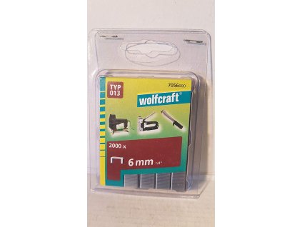 Wolfcraft Široké sponky do sponkovačky výška 6 mm 2000 ks 7056000