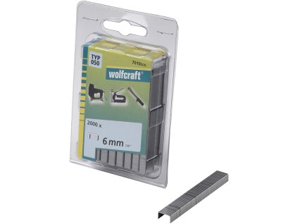 Wolfcraft Široké sponky do sponkovačky výška 6 mm 2000 ks 7010000