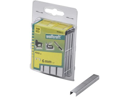 Wolfcraft Široké sponky do sponkovačky výška 6 mm 4000 ks 7016000