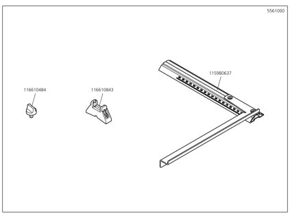Náhradný diel manuální 5561(116305561) pro Řezačka na obklady Wolfcraft 1 TC 610 W 5561000