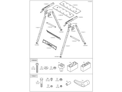 Náhradný diel Balení 6142(116161422) pro 1 Workbench 150 univerzální upínací stul