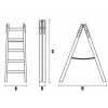 2908 Drevený rebrík dvojdielny /ŠTAFLE /PREMIUM/ PROFI