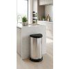 Kôš Curver® DECO BIN 40 lit., strieborný/čierny, na odpad, s pedálom