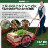 Vozík Optimus, prepravný, s drevenou korbou, max. 240 kg