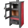 Kachle Pro TAURUS Ceramic, červené, 12 kW, 120 mm, s rúrou na pečenie
