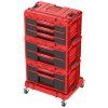 Box QBRICK® System ONE Workshop Red - Cart, 3x Toolbox, 4 dielna sada boxov na náradie