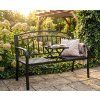 Lavička PEGI, záhradná so stolčekom, kovová 127x53x84 cm