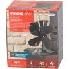 Ventilátor Strend Pro, krbový, stojanový, poháňaný teplom, 4-lopatkový, čierny