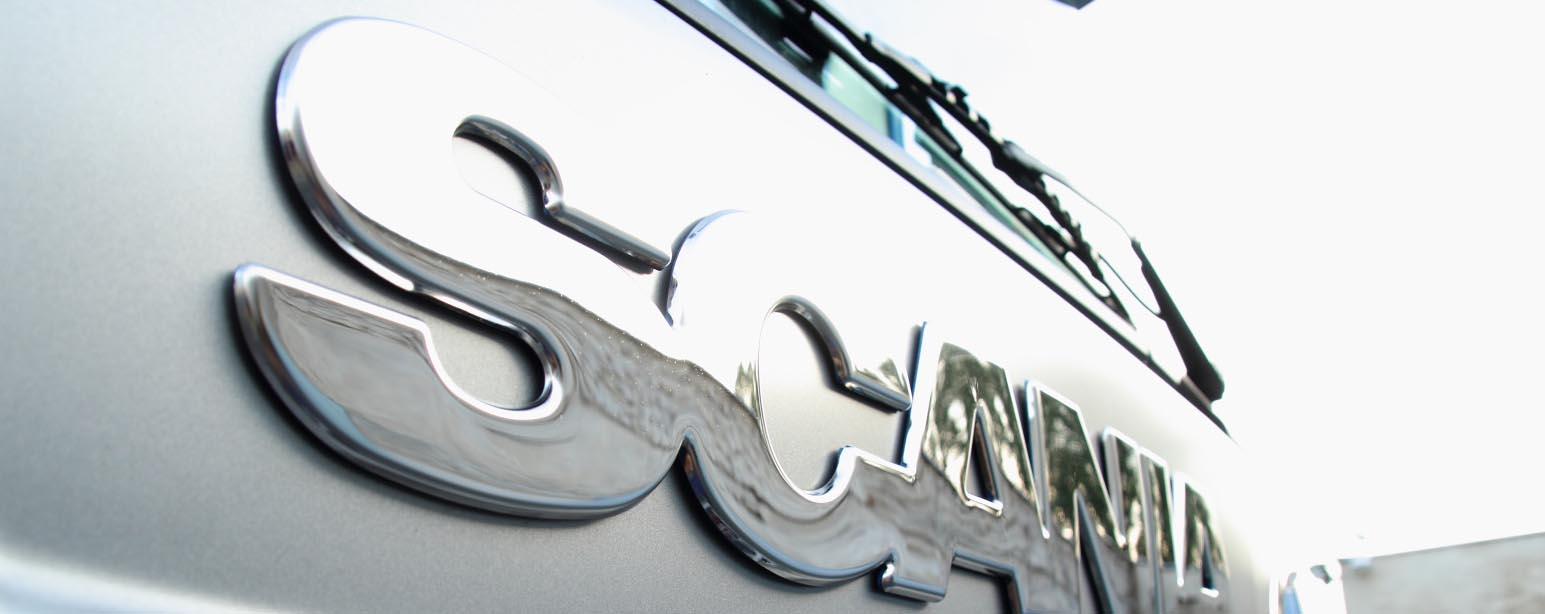 front pressed SCANIA sign