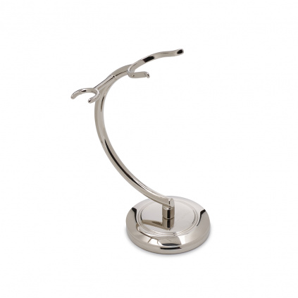 Curved Razor and Brush Stand Chrome