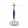 Edwardian Set Faux Blue Opal Badger Brush Mach III Razor Stand stand only