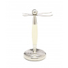 Edwardian Set Faux Ivory Synthetic Bristle Brush Fusion Razor Stand stand only