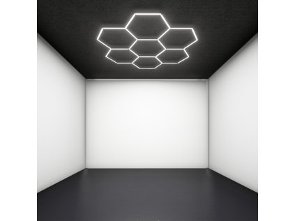 LED stropní osvětlení 6500K 7 HEXAGON 2410x2450