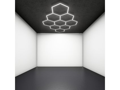 LED stropní osvětlení 6500K 9 HEXAGON 2460x3865