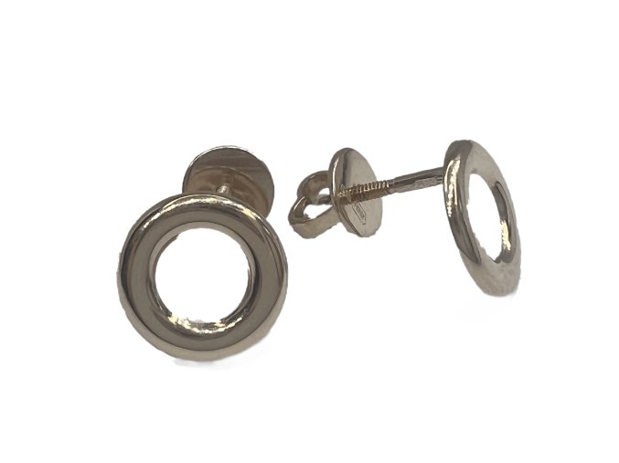 Zlaté šroubovací náušnice kolečka ZNA004