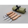 Sada 4 nožů v roli na nářadí S09 BeaverCraft Set of 4 Knives in Tool Roll