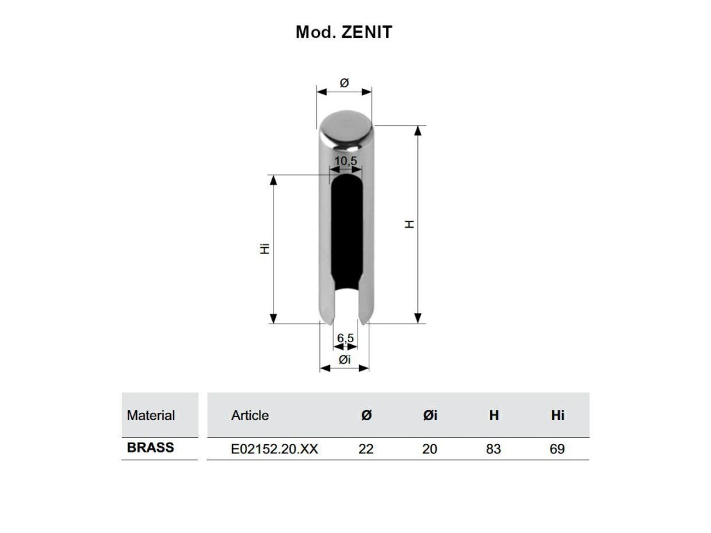 oslonka zawiasu zenit 20 mosiezna