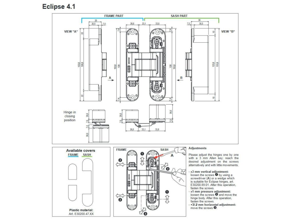 zawias eclipse 4 1 bialy