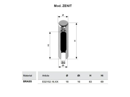 oslonka zawiasu zenit 16 mosiezna