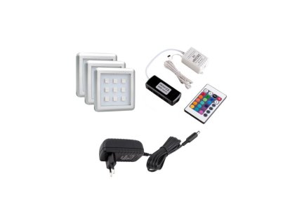 square rgb 2w oprawa led zestaw 3 pkt