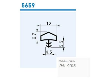 Těsnění 5659 TPE bílé 25 metrů