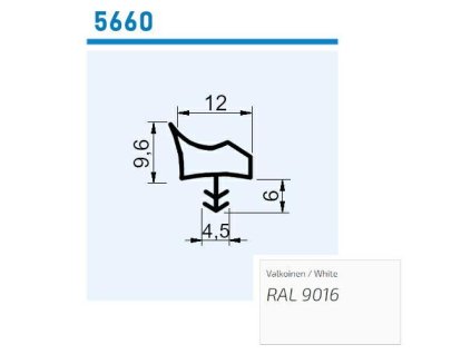 Těsnění 5660 TPE bílé 25 metrů