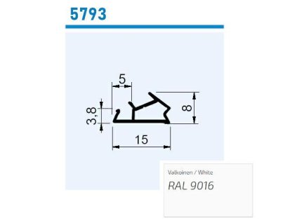 Těsnění 5793 TPE bílé 25 metrů