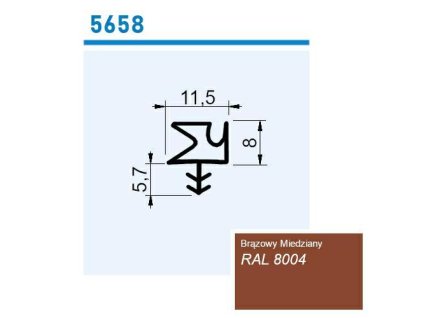 Těsnění 5658 TPE hnědé 25 metrů