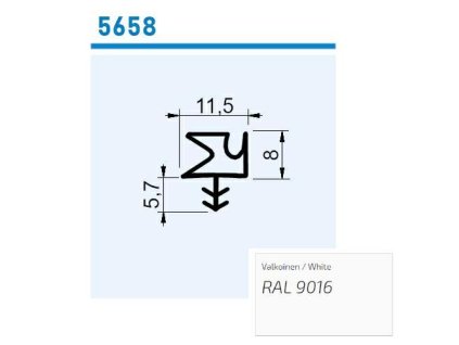 Těsnění 5658 TPE bílé 25 metrů