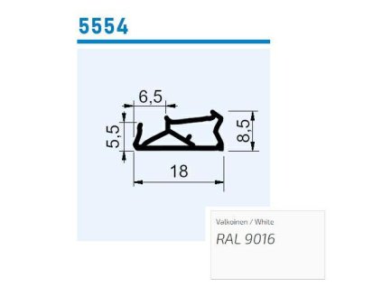 Těsnění 5554 TPE bílé 25 metrů