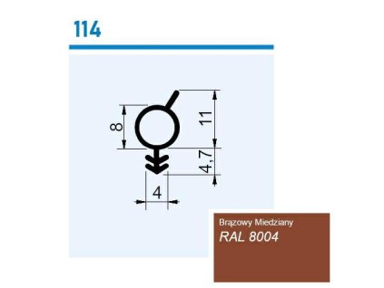 Těsnění 114-08 2K TPE hnědé 100