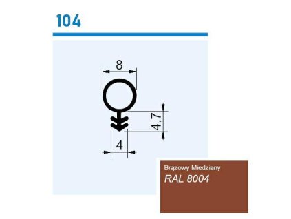 Těsnění 104-08 2K TPE hnědé 100