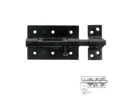 zasuwka 454 100 czarna z otworem na