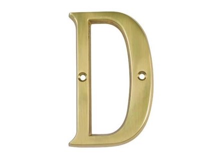 litera d 10cm mosiezna lakierowana