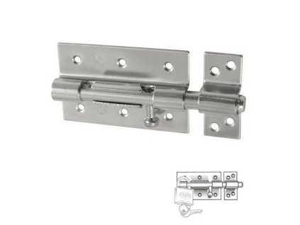 zasuwka 454 100 niklowana z otworem na