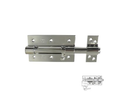 zasuwka 454 120 niklowana z otworem na