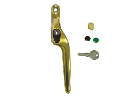 klamka odgieta z kluczem prawa mosiezna