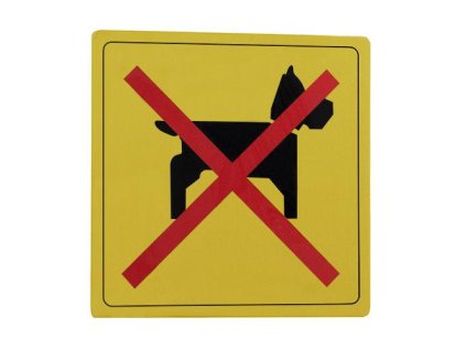 štítek inf 111 zakaz vpr psů alu zl