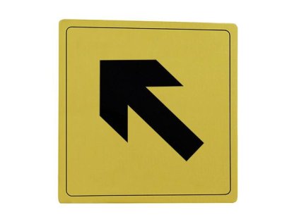 tabliczka inf 107 strzalka ukosna alu zl