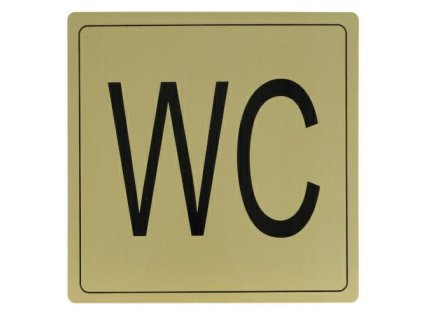 tabliczka inf 108 wc alu zlota