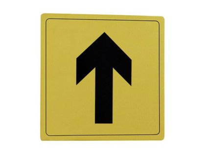 tabliczka inf 106 strzalka alum zlota