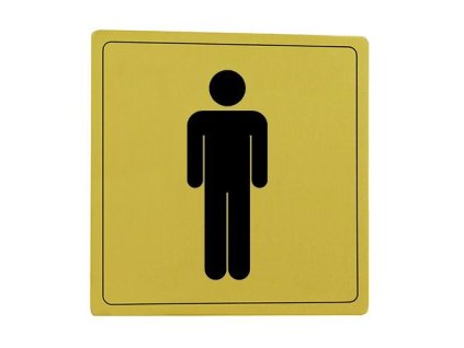 tabliczka inf 101 wc meski alu zlota