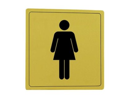 tabliczka inf 102 wc damski alu zlota