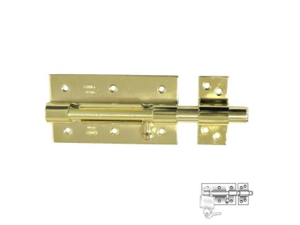 zasuwka 454 120 mosiadzowana z otworem