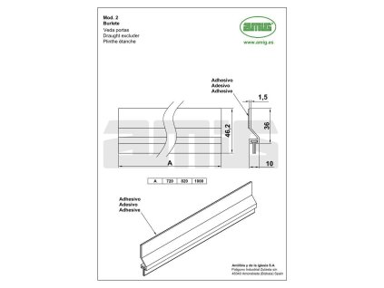 těsnění dveřní 2 1000